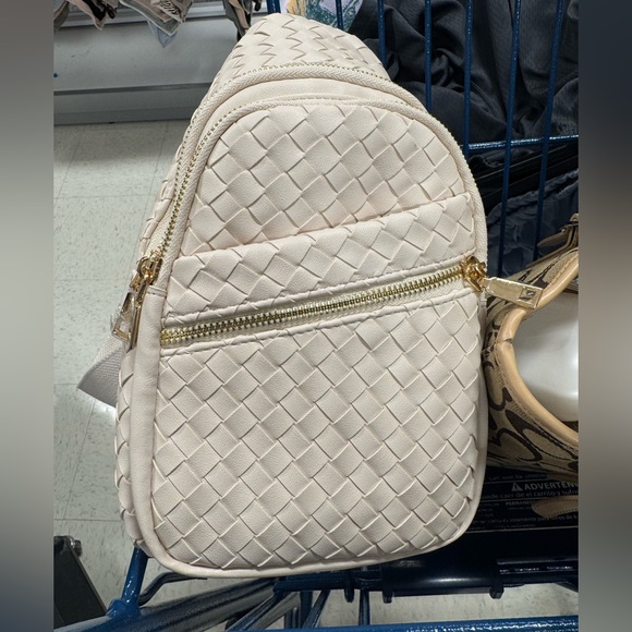 Urban Expressions Cream Woven Backpack - Picture 7 of 7